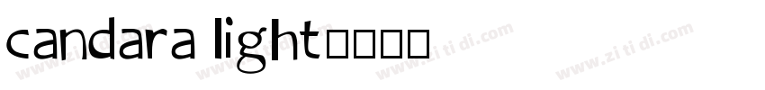 candara light字体转换